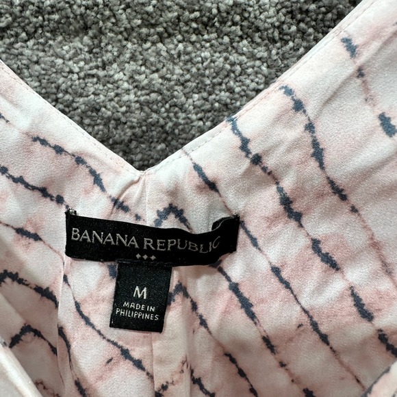 Banana Republic Drop Waist Midi Dress Women Medium Tie Shouder‎ V Neck - Picture 9 of 11